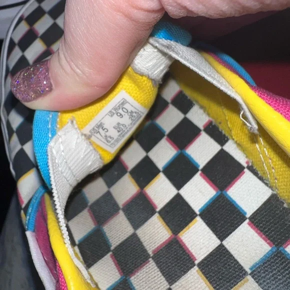 Vans CMYK crazy check slip ons - Picture 6 of 7